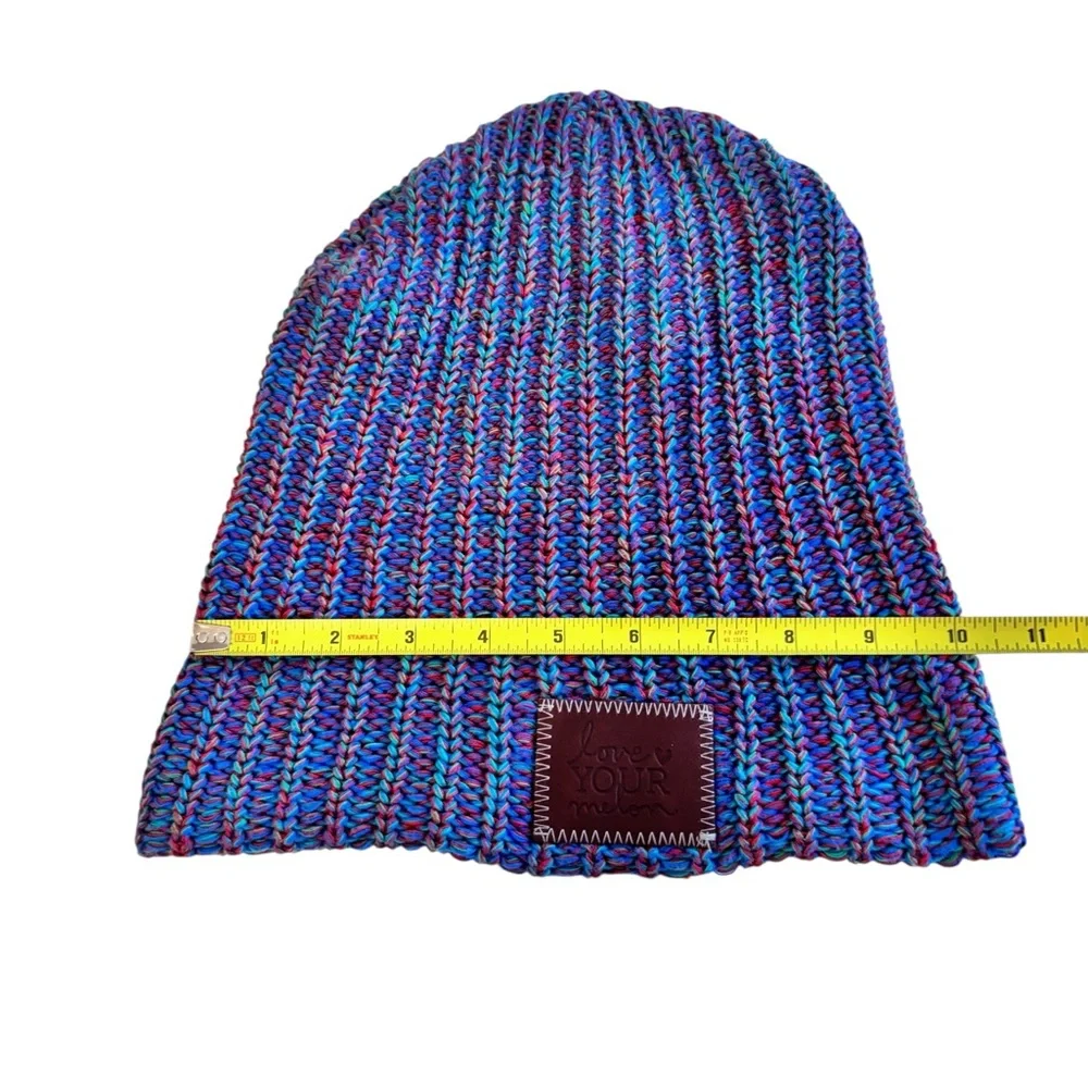 Love Your Melon Knit Beanie Purple Speckled Knit Hat